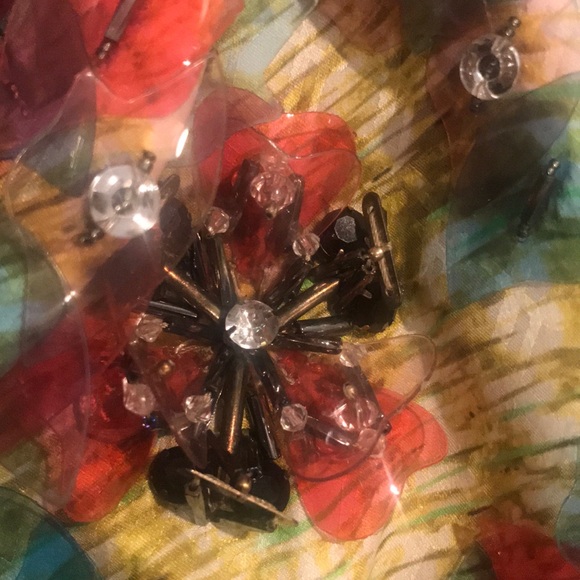 NWT Peter Pilottto skirt with 3d beaded flowers - Picture 4 of 4